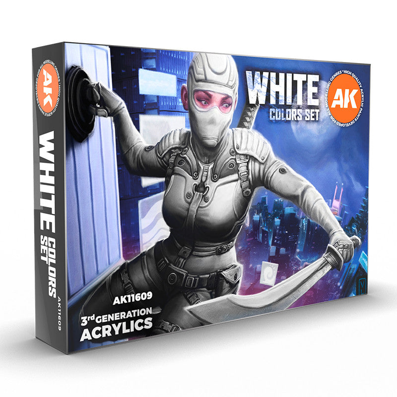 AK11609 - 3GEN ACRYLICS - WHITE COLORS SET - SET DA 6 COLORI - 0