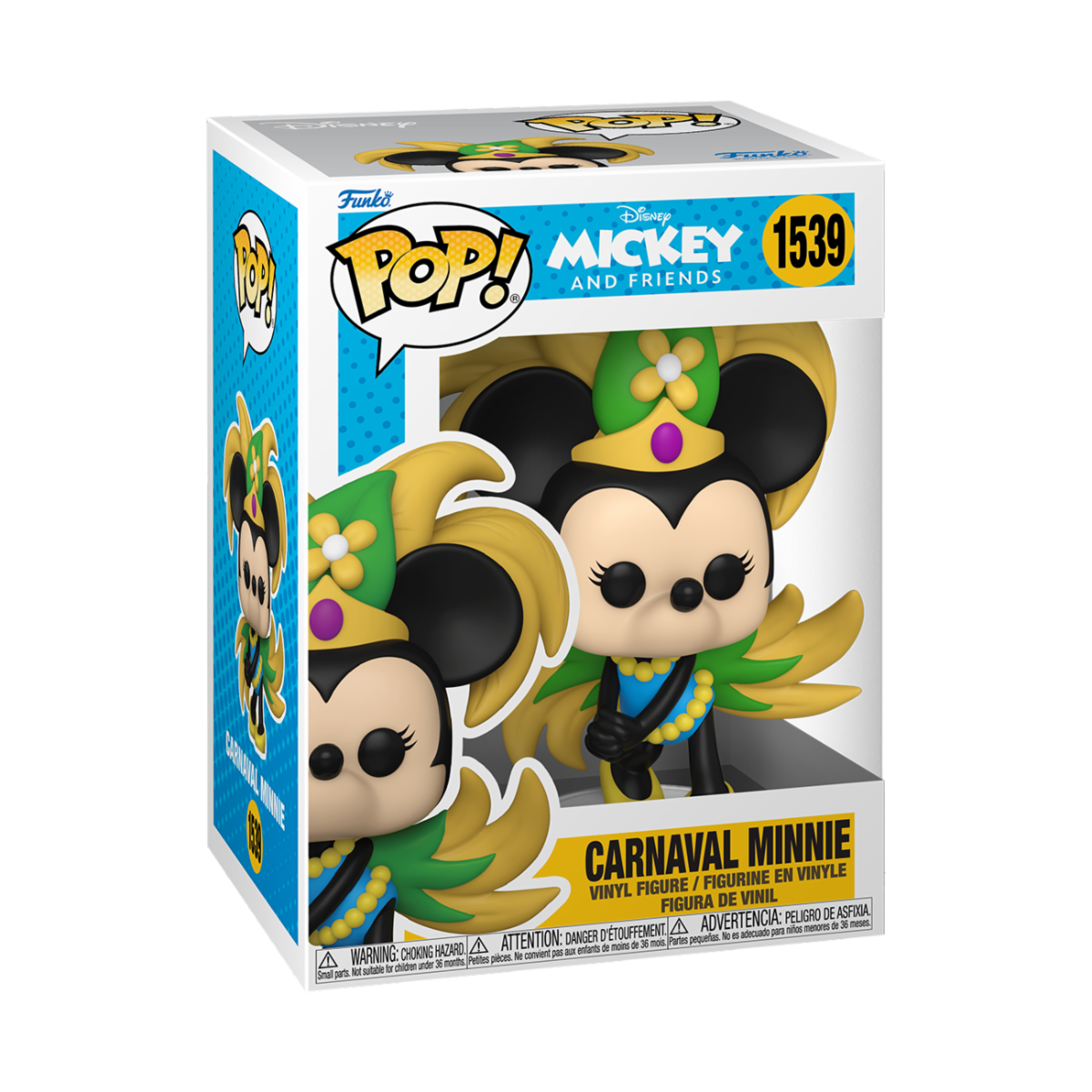 MICKEY AROUND THE WORLD - POP FUNKO VINYL FIGURE 1539 CARNAVAL MINNIE 9CM