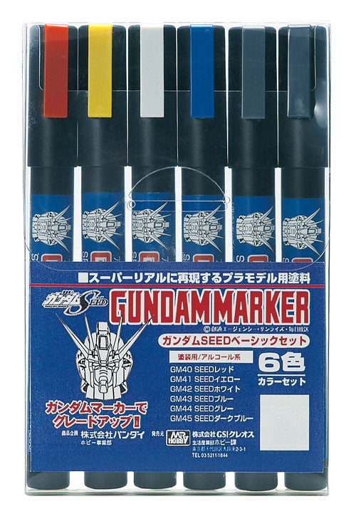 GUNDAM MARKER SET - GMS-109 - SEED BASIC SET - CHISEL FELT-TIP PEN