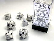 CHX 25311 - SET 7 DADI POLIEDRICI PUNTINATI - ARCTIC CAMO
