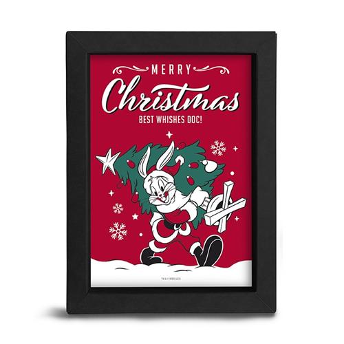 TGGKRA124 - LOONEY TUNES - BLACK KRAFT FRAME (15X20) - MERRY CHRISTMAS