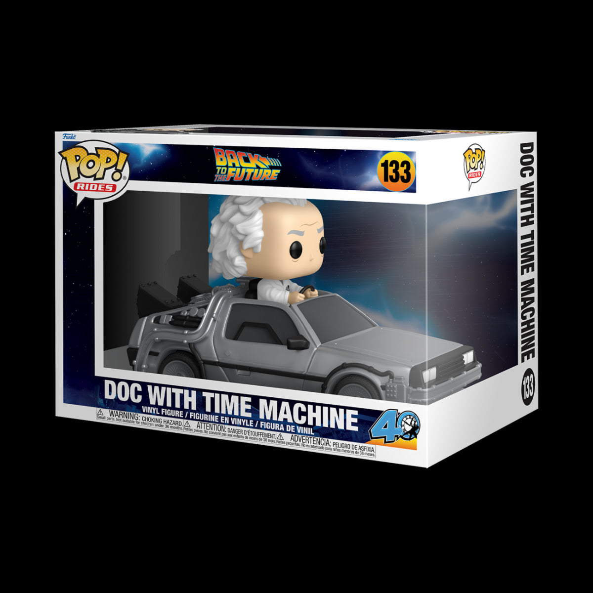 BACK TO THE FUTURE - POP FUNKO RIDE DELUXE VINYL FIGURE 133 DOC W/TIME MACHINE 15CM