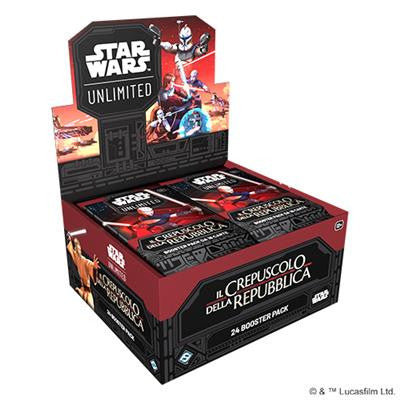 BOX BOOSTER - STAR WARS UNLIMITED - CREPUSCOLO DELLA REPUBBLICA (24 BUSTE) - ITA