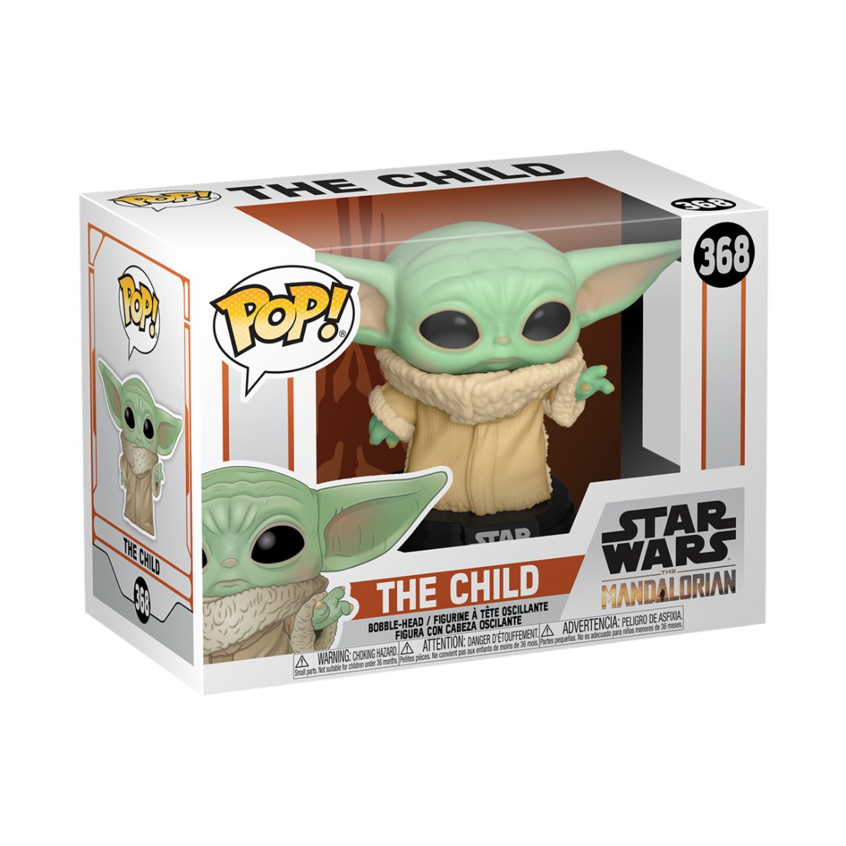 STAR WARS - THE MANDALORIAN - POP FUNKO VINYL FIGURE 368 THE CHILD 9CM