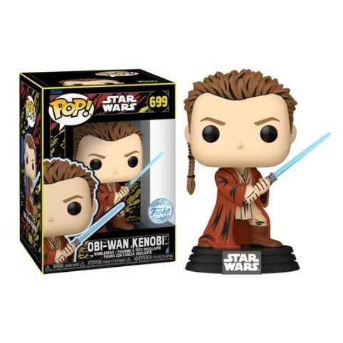 STAR WARS: PHANTOM MENACE 25TH ANNIVERSARY - POP FUNKO VINYL FIGURE 699 OBI-WAN KENOBI (RETRO) 9CM FUNSIDE20 EXCL