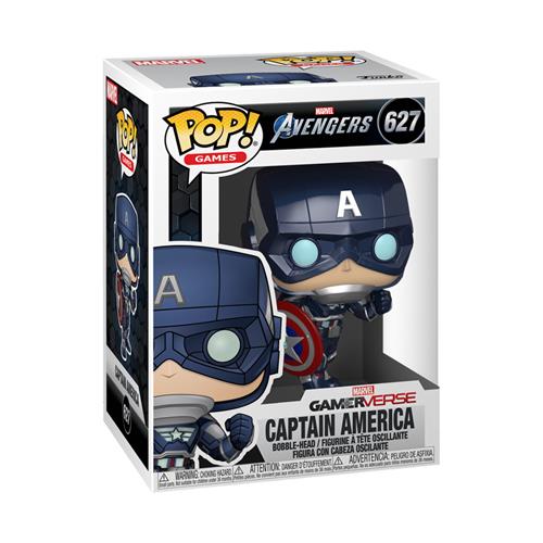 MARVEL: AVENGERS 2020 GAME - POP FUNKO VINYL FIGURE 627 CAPTAIN AMERICA (STARK TECH SUIT) 9CM