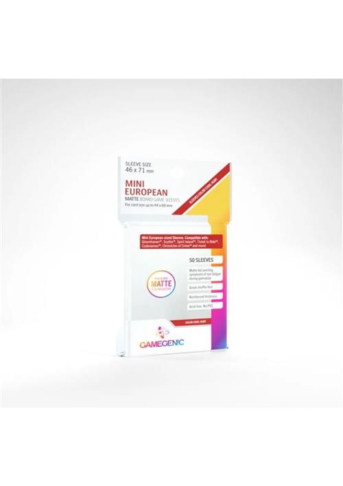 GGS10065ML - 50 MINI EUROPEAN SIZE BOARD GAME MATTE SLEEVES 46 X 71MM