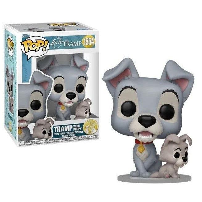 DISNEY: THE LADY AND THE TRAMP 70TH ANNIVERSARY - POP FUNKO VINYL FIGURE 1554 TRAMP W/PUPPY 9CM