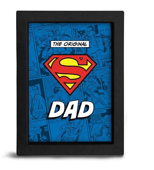 TGGKRA080 - SUPERMAN - BLACK KRAFT FRAME (15x20) - L'AUTHENTIQUE "S" PAPA' - PEZZO SINGOLO