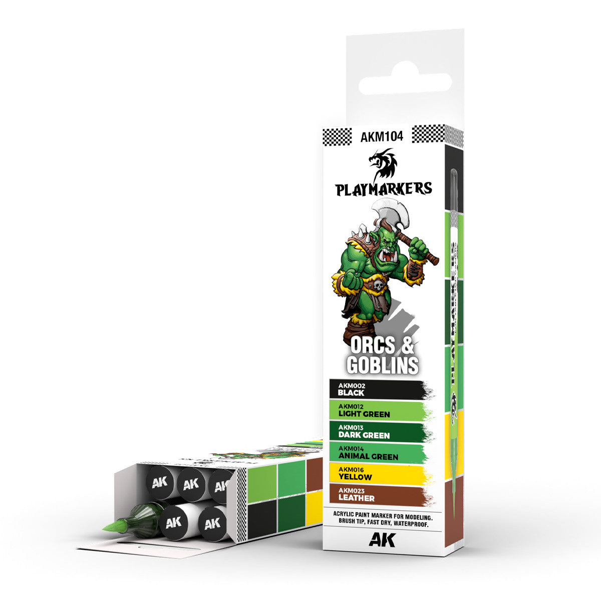 AKM104 - PLAYMARKERS - ORCS & GOBLINS - SET DA 6 COLORI