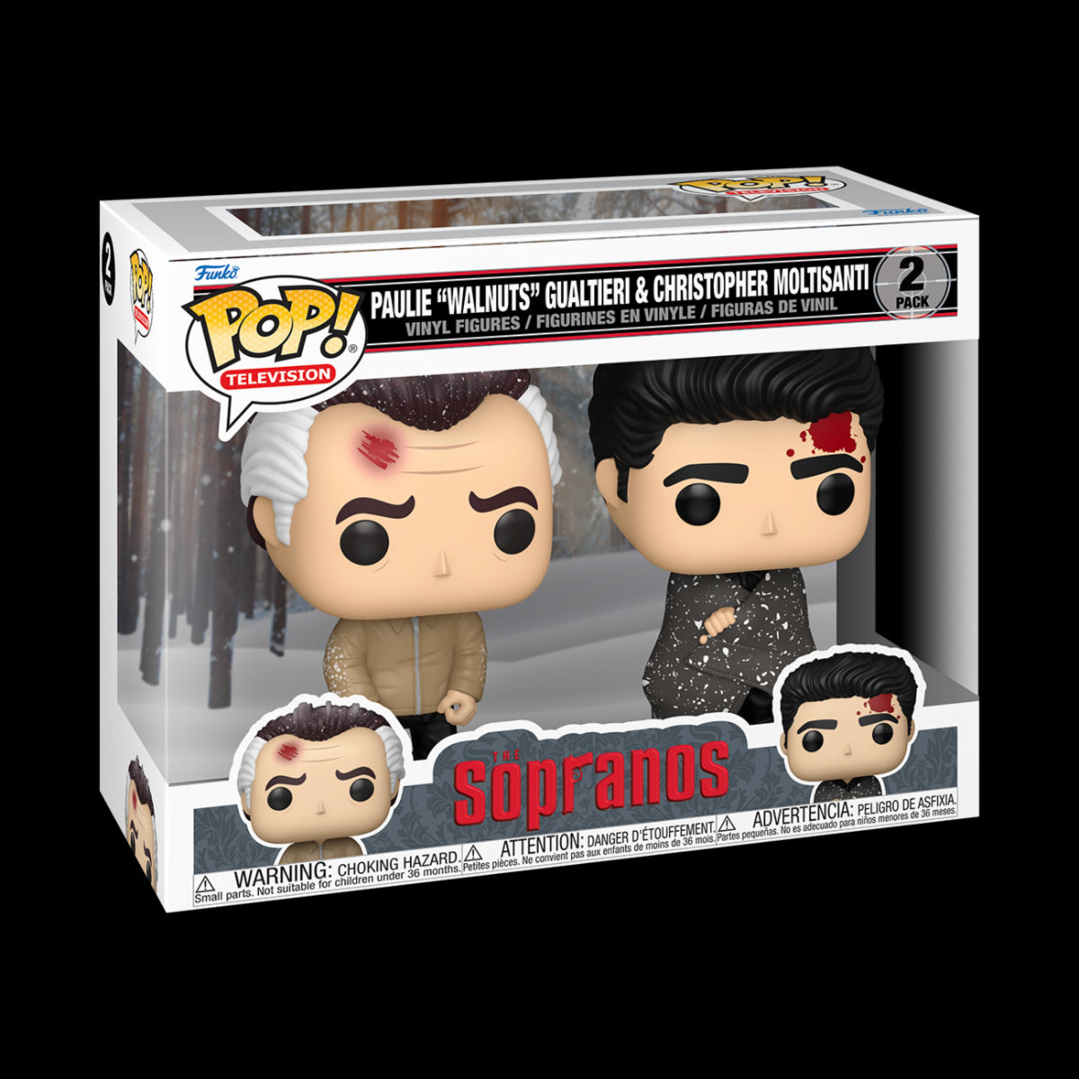 THE SOPRANOS - POP FUNKO VINYL FIGURE 2-PACK PAULIE & CHRISTOPHER 9CM