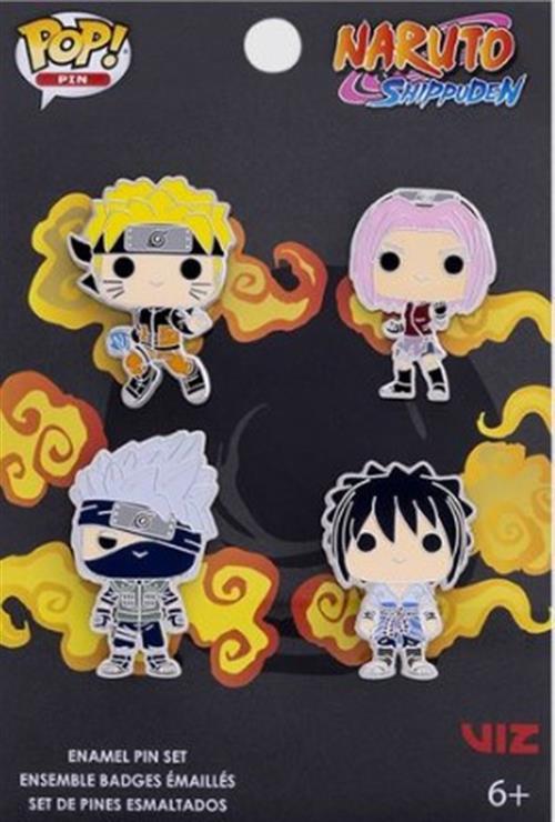 NARUTO - 4PK POP PIN ENAMEL SET - TEAM 7