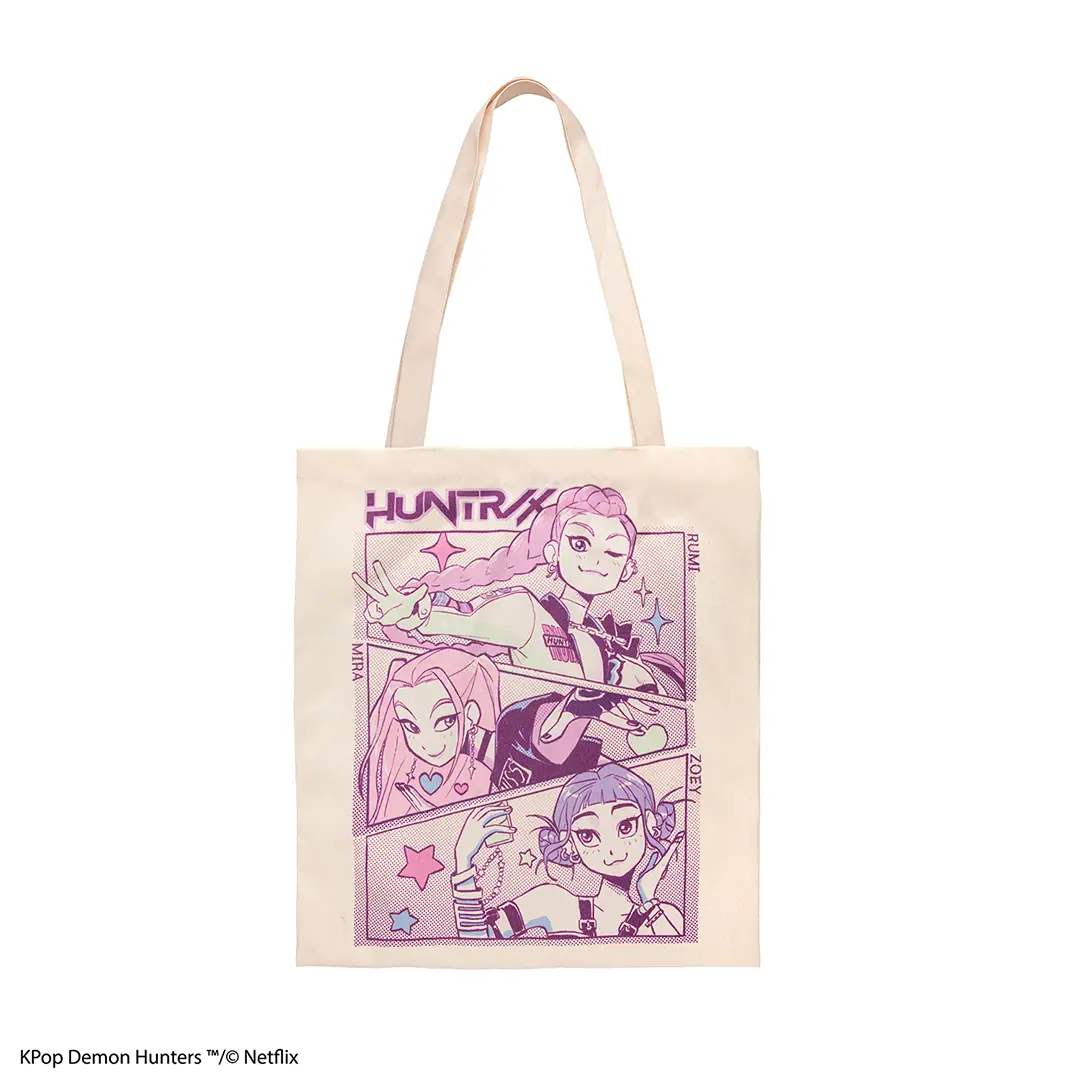 CR2323 - TOTE BAG HUNTR/X - UNA BATTAGLIA PER I FAN - KPOP DEMON HUNTERS