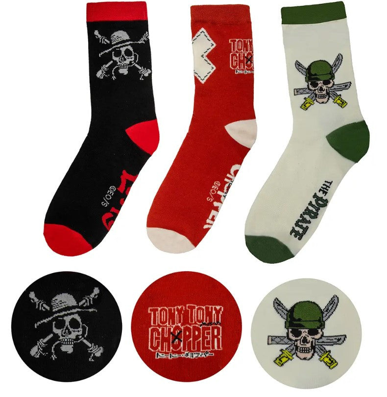 CR1689 - SET DI 3 PAIA DI CALZINI - ONE PIECE NETFLIX