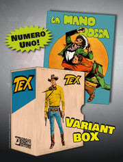 RACCOGLITORE FUMETTI ANNATA IN LEGNO - TEX: LA MANO ROSSA (RISTAMPA) - LOGO VERDE