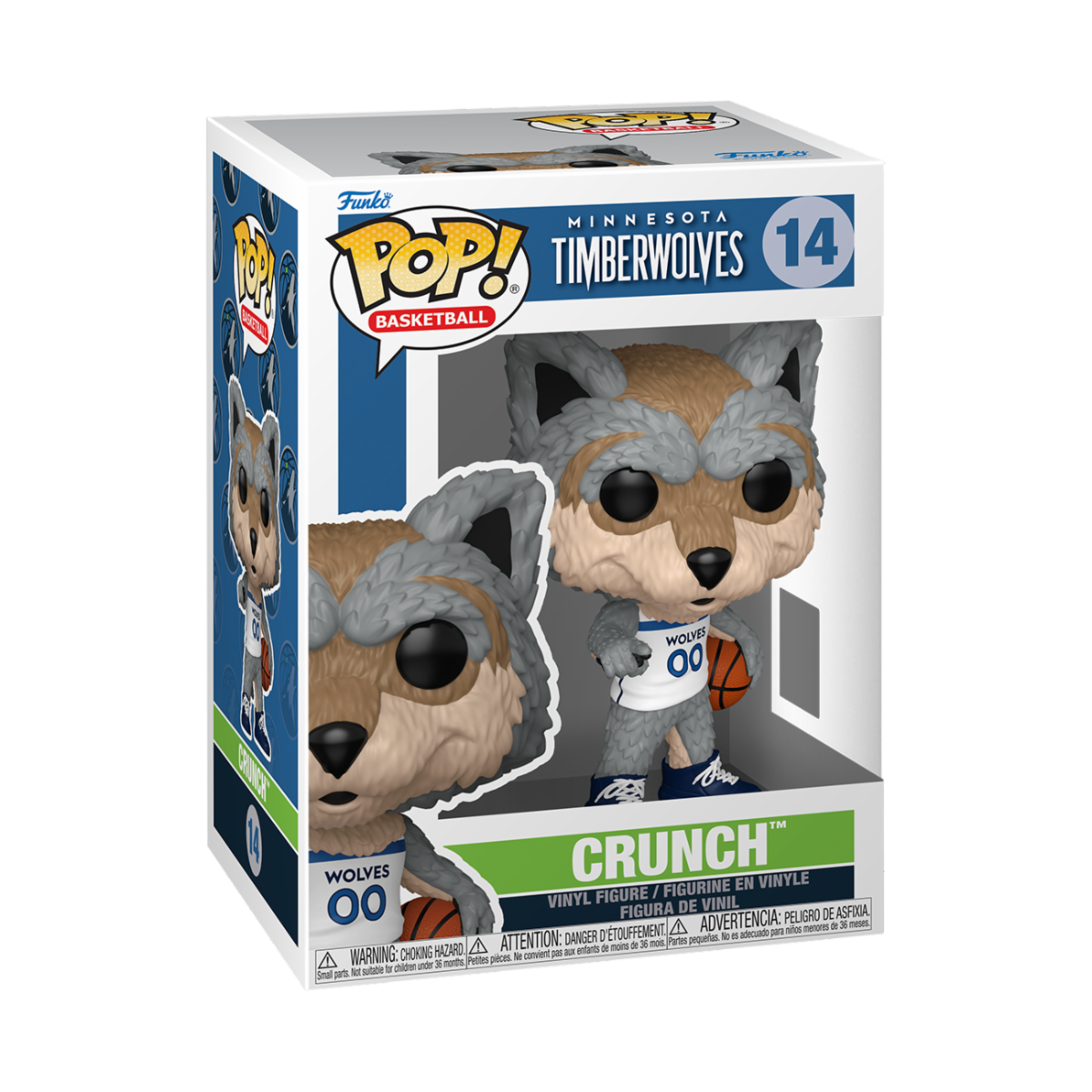 NBA - POP FUNKO VINYL FIGURE 14 CRUNCH THE WOLF (WOLVES) 9CM