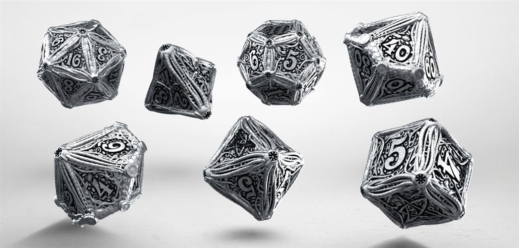 SMCT01 - SET 7 DADI IN METALLO CALL OF CTHULHU