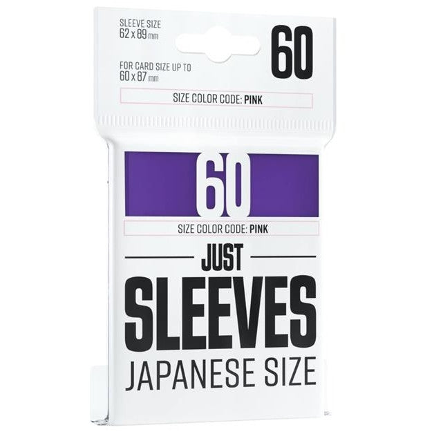 GGX10018ML - JUST SLEEVES - 60 JAPANESE SIZE CARD GAME SLEEVE - PURPLE