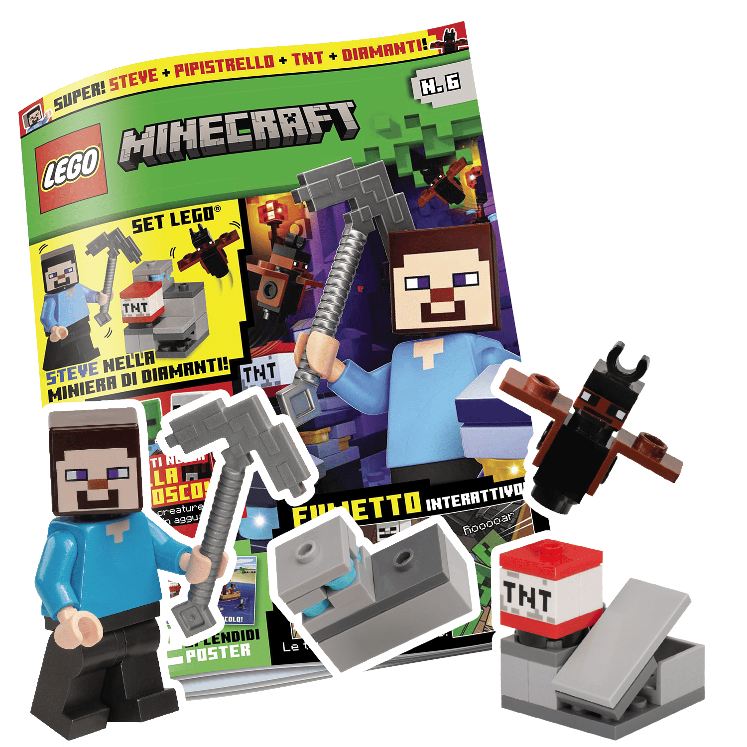 LEGO MINECRAFT N.6 - GIOCO LEGO: STEVE NELLA MINIERA DI DIAMANTI