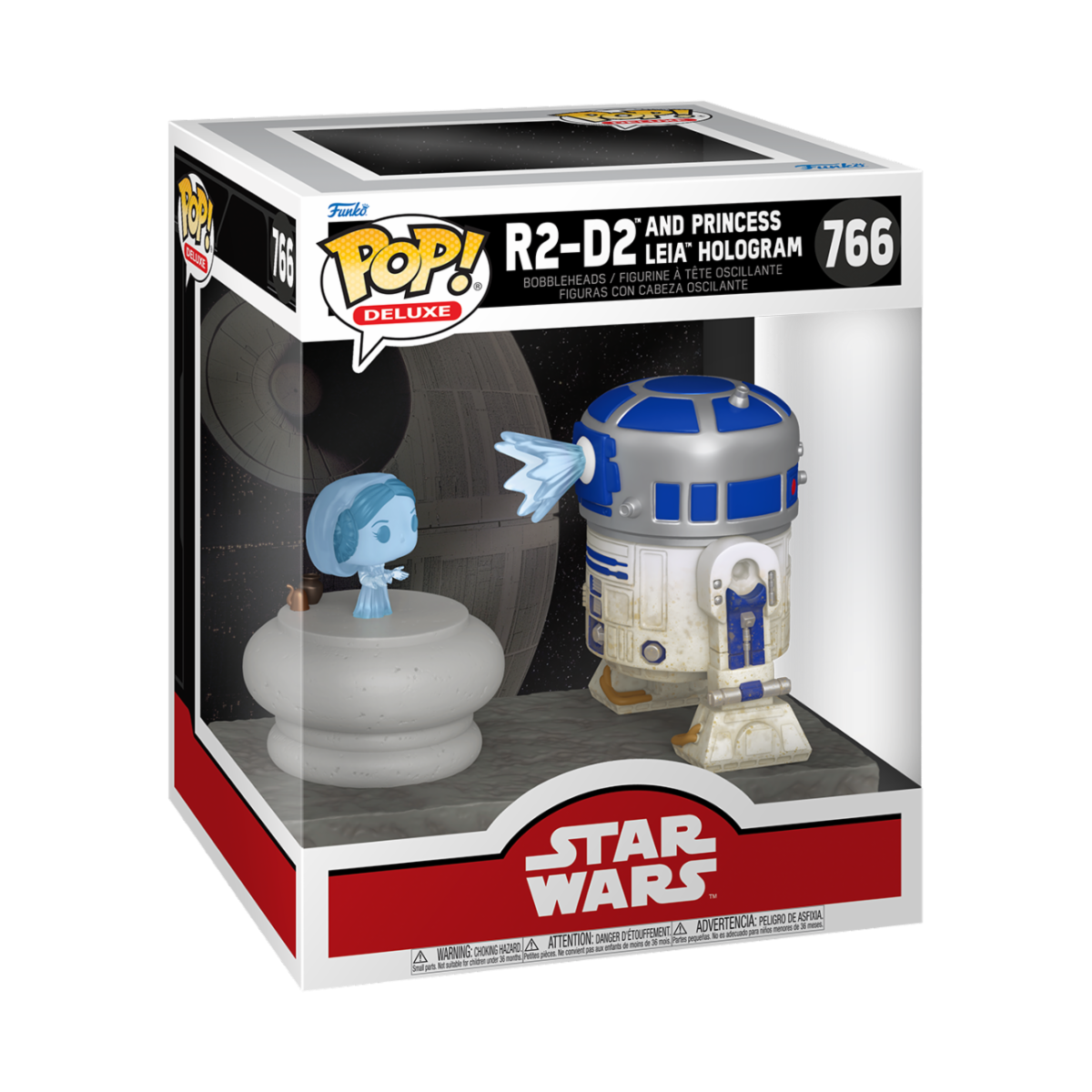 STAR WARS - POP FUNKO DELUXE VINYL FIGURE 766 R2 W/ LEIA15CM