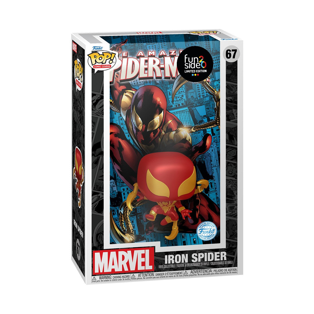 MARVEL - POP FUNKO COMIC COVERS VINYL FIGURE 67 IRON SPIDER 9CM FUNSIDE20 EXCL