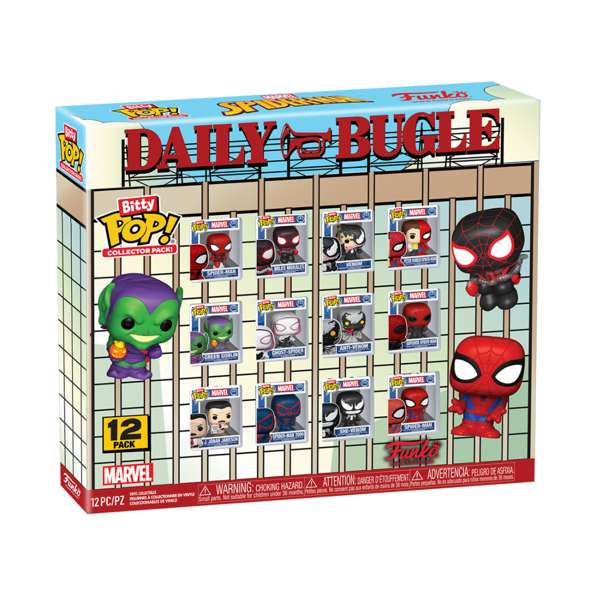 88985 - MARVEL: SPIDER-MAN - POP FUNKO BITTY VINYL FIGURE - ASSORTMENT 12PC PDQ