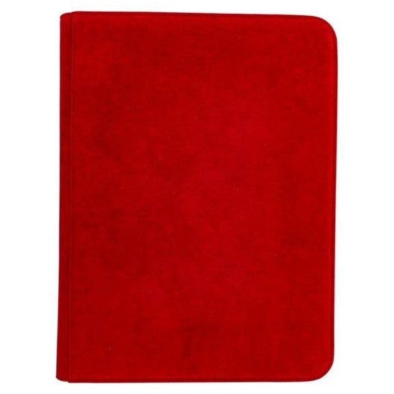 15934 - VIVID DELUXE ZIPPERED 9-POCKET PRO-BINDER - RED