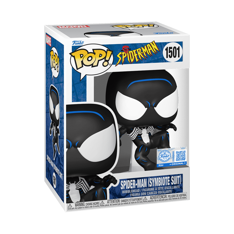 MARVEL: SPIDER-MAN -  POP FUNKO VINYL FIGURE 1501 SPIDER-MAN (SYMBIOTE SUIT) 9CM FUNSIDE EXCL