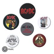 BP0664 - AC/DC - 6 BADGES PACK - MIX