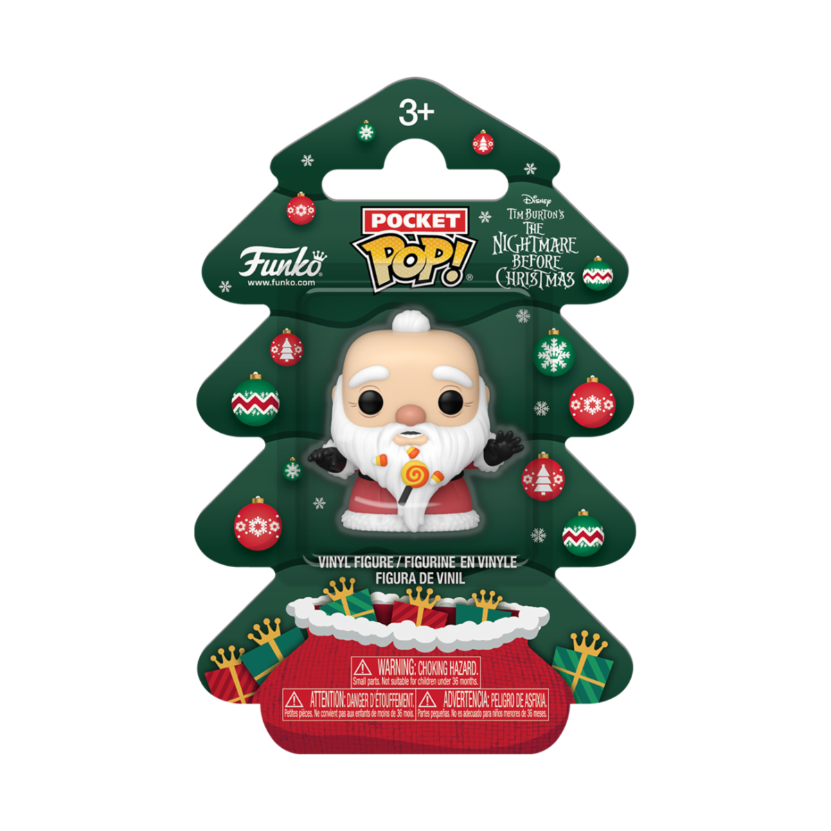 NIGHTMARE BEFORE CHRISTMAS - POKET POP FUNKO VINYL FIGURE - SANDY CLAWS 4CM