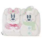 DISNEY - MINNIE MOUSE - PORTAFOGLIO CON ZIP - MICKEY AND MINNIE PASTEL SNOWMAN