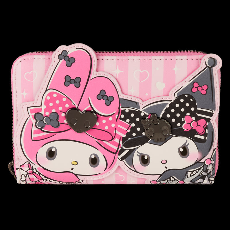 SANRIO - HELLO KITTY - PORTAFOGLIO CON ZIP - MY MELODY AND KUROMI