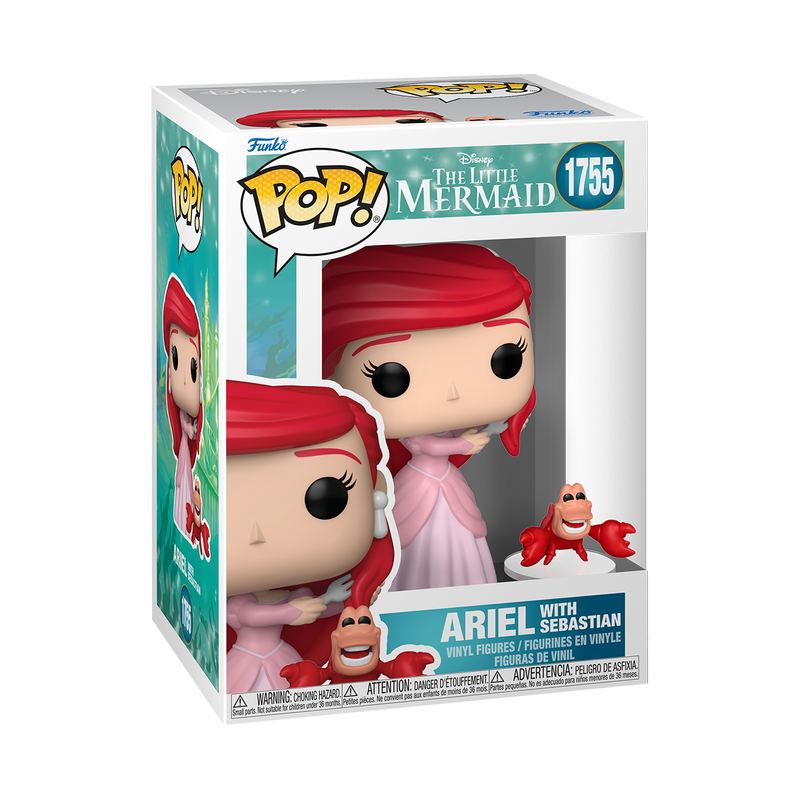 LITTLE MERMAID S3 - POP FUNKO VINYL FIGURE 1755 ARIEL WITH SEBASTIAN 9CM