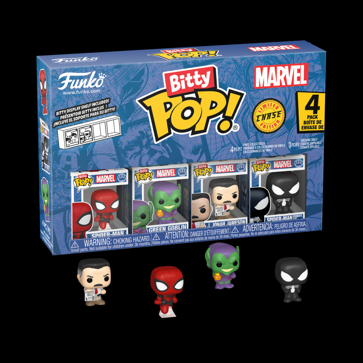 85701 - MARVEL: SPIDER-MAN - POP FUNKO BITTY VINYL FIGURE - SPIDER-MAN (4PK)