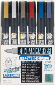 GUNDAM MARKER SET - GMS-126 - FINE EDGE SET 2 - CHISEL FELT-TIP PEN