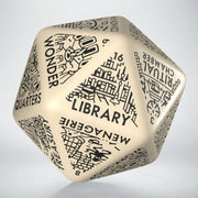 20VDGG01 - DUNGEON GENERATOR DIE: BEIGE&BLACK
