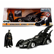 DC COMICS: BATMAN 1995 - BATMOBILE DIE-CAST W/ BATMAN SCALA 1:24