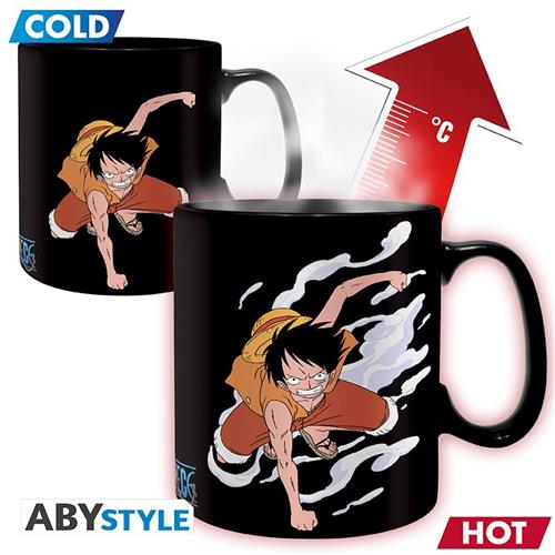 ABYMUGA443 - ONE PIECE - TAZZA HEAT CHANGE 460ML - LUFFY & ACE