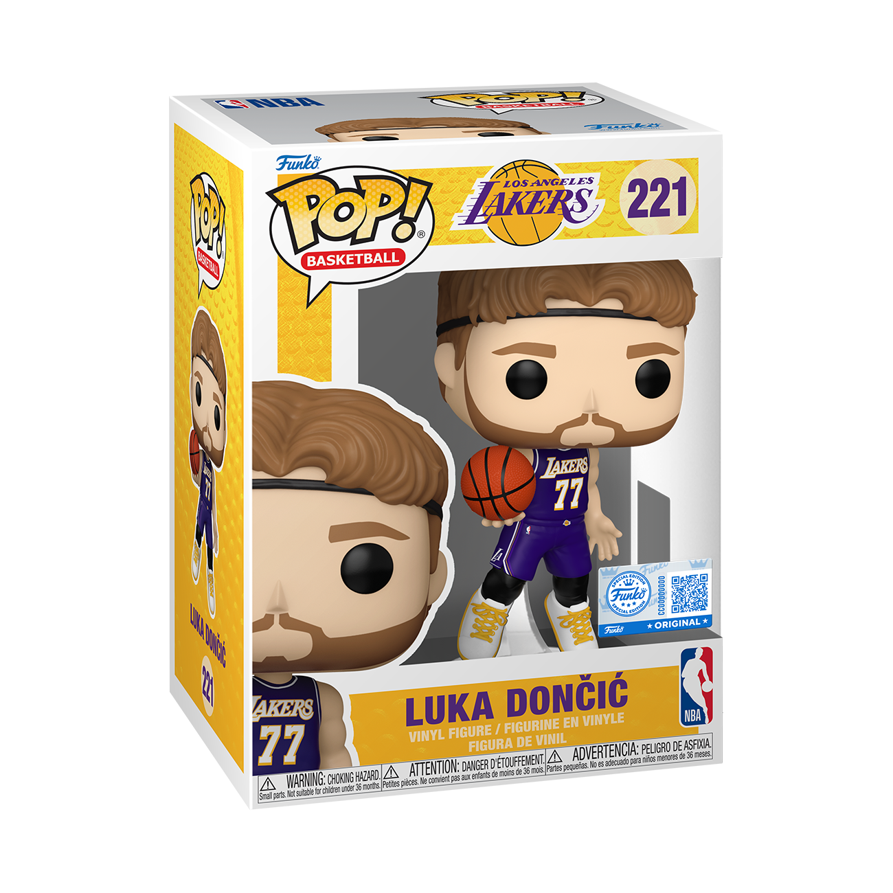 NBA - POP FUNKO VINYL FIGURE 221 LUKA DONCIC (2025 STATEMENT EDITION UNIFORM) 9CM EXCL