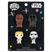 STAR WARS - POP LARGE PIN ENAMEL - 4PACK LUKE, CHEWY, DARTH VADER, STORM TROPPER
