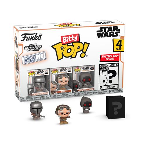 75452 - STAR WARS: THE MANDALORIAN - FUNKO BITTY POP VINYL FIGURE - MANDALORIAN (4PK)
