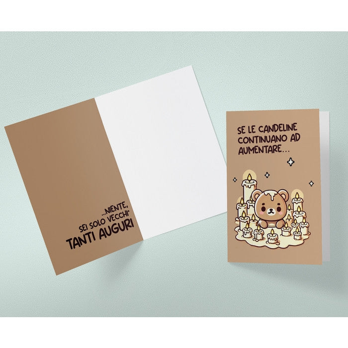 BIGLIETTO AUGURI - BA24 - CANDELINE