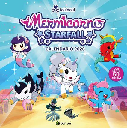 MERMICORNO: CALENDARIO 2026 STARFALL STICKER BOOK UFFICIALE CON 50 STICKERS