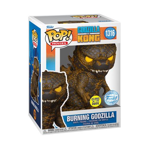 GODZILLA VS KONG - POP FUNKO VINYL FIGURE 1316 BURING GODZILLA (GW) 9CM