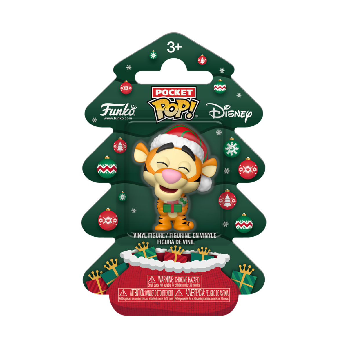 DISNEY: WINNIE THE POOH HOLIDAY - POP FUNKO POCKET VINYL FIGURE - TIGGER 4CM