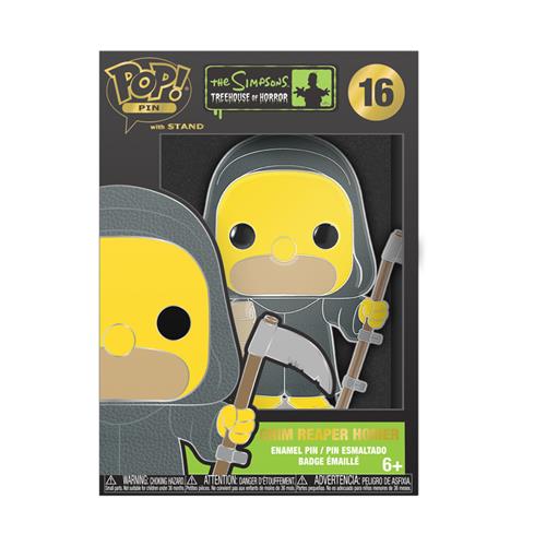 THE SIMPSONS: THREEHOUSE OF HORROR - POP LARGE PIN ENAMEL 16 GRIM REAPER HOMER