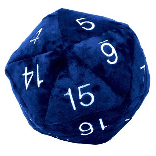 85856 - DICE - JUMBO D20 PLUSH BLUE
