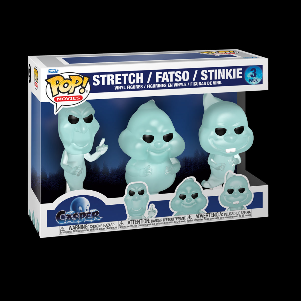 CASPER: 30TH ANNIVERSARY - POP FUNKO VINYL FIGURE 3-PACK STRETCH/FATSO/STINKIE 9CM