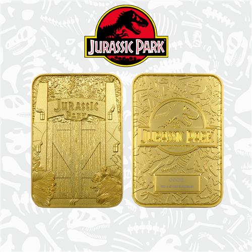 UV-JP122G - JURASSIC PARK - METAL GOLD CARD REPLICA - ENTRACE GATES