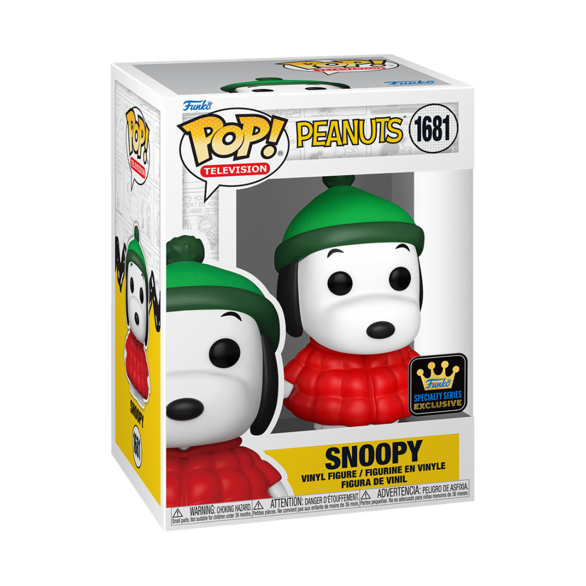 PEANUTS - POP FUNKO VINYL FIGURE 1681 SNOOPY IN COAT REGULAR 9CM